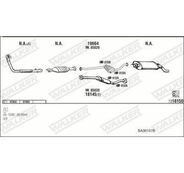 Výfukový systém WALKER SA30157B