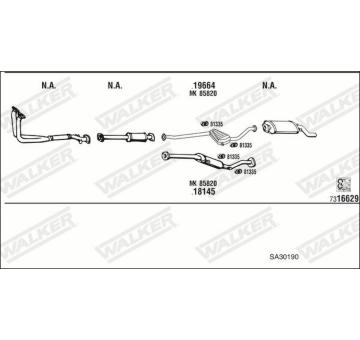 Výfukový systém WALKER SA30190