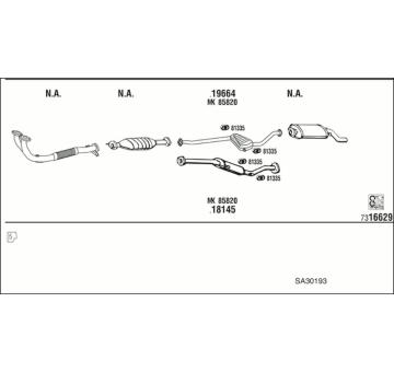 Výfukový systém WALKER SA30193