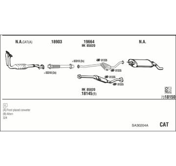 Výfukový systém WALKER SA30204A