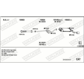 Výfukový systém WALKER SA30205A