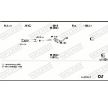 Výfukový systém WALKER SA30205B