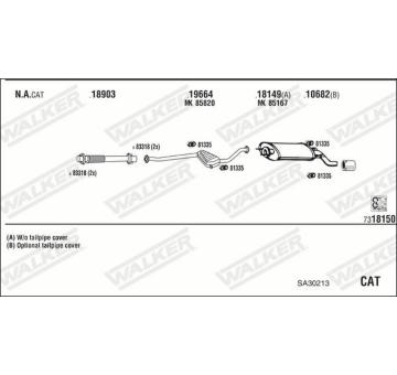 Výfukový systém WALKER SA30213