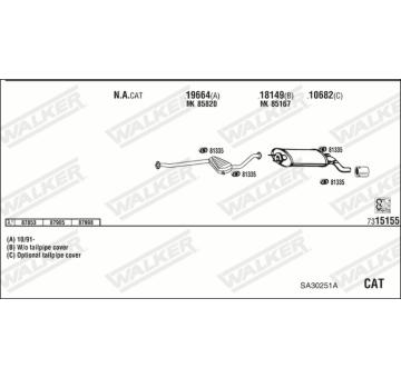 Výfukový systém WALKER SA30251A