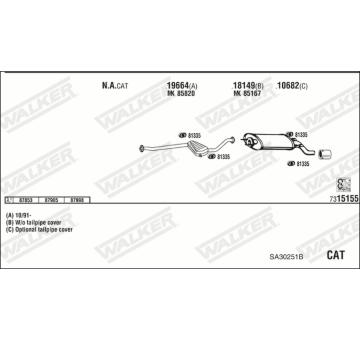 Výfukový systém WALKER SA30251B