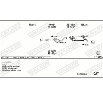 Výfukový systém WALKER SA30252A