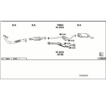 Výfukový systém WALKER SA30263