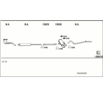 Výfukový systém WALKER SA42503C