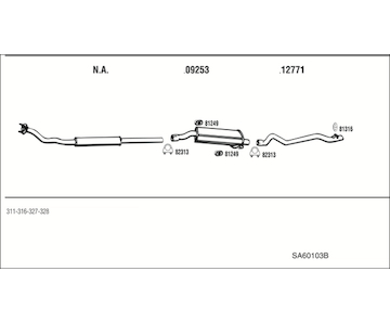 Výfukový systém WALKER SA60103B