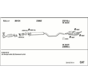 Výfukový systém WALKER SAH27614