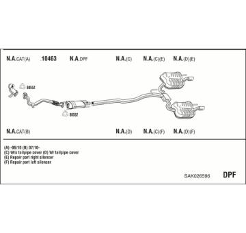 Výfukový systém WALKER SAK026596