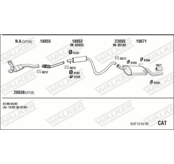 Výfukový systém WALKER SAT12161B
