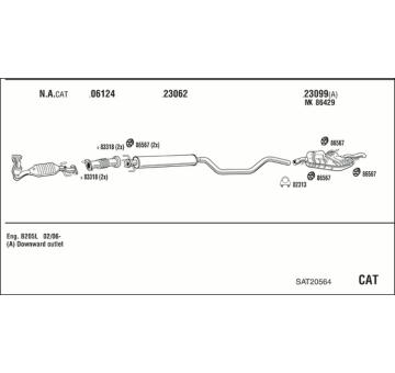 Výfukový systém WALKER SAT20564
