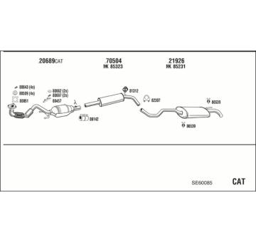 Výfukový systém WALKER SE60085