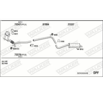 Výfukový systém WALKER SEK000648