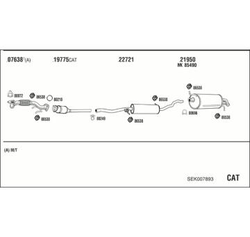 Výfukový systém WALKER SEK007893