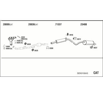 Výfukový systém WALKER SEK010643