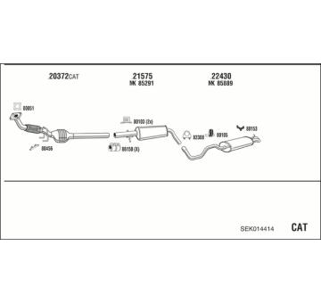 Výfukový systém WALKER SEK014414