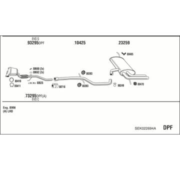 Výfukový systém WALKER SEK022694A