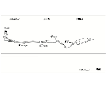 Výfukový systém WALKER SEK100024