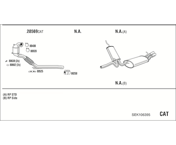 Výfukový systém WALKER SEK106395