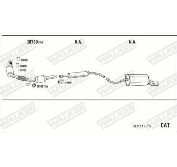 Výfukový systém WALKER SEK117375