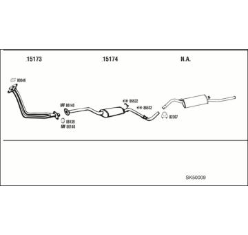 Výfukový systém WALKER SK50009