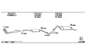Výfukový systém WALKER SK60006