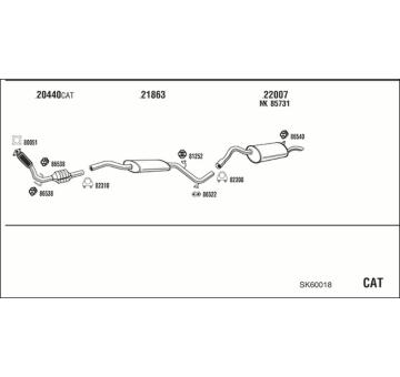 Výfukový systém WALKER SK60018