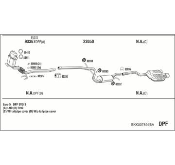 Výfukový systém WALKER SKK007894BA
