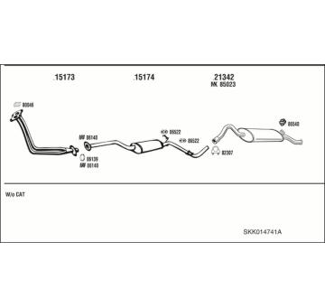 Výfukový systém WALKER SKK014741A