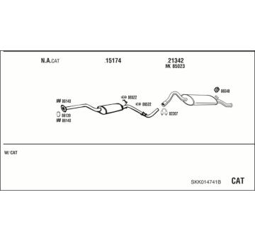 Výfukový systém WALKER SKK014741B