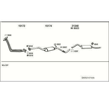 Výfukový systém WALKER SKK014744A
