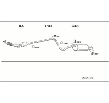 Výfukový systém WALKER SKK017518