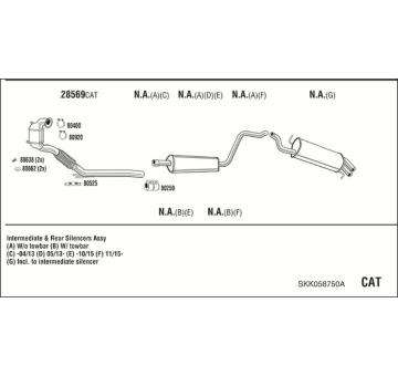 Výfukový systém WALKER SKK058750A