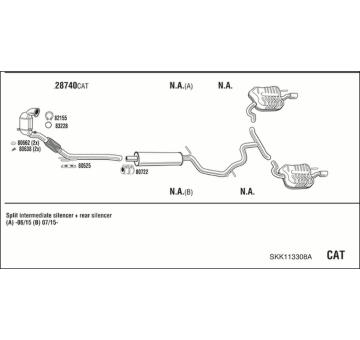 Výfukový systém WALKER SKK113308A