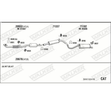 Výfukový systém WALKER SKK132416