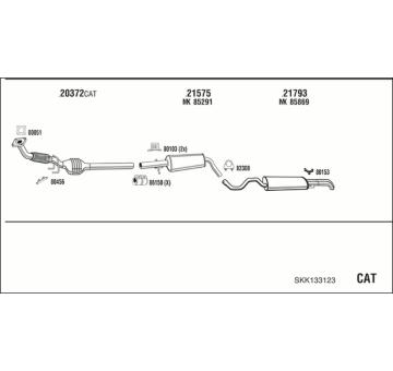 Výfukový systém WALKER SKK133123