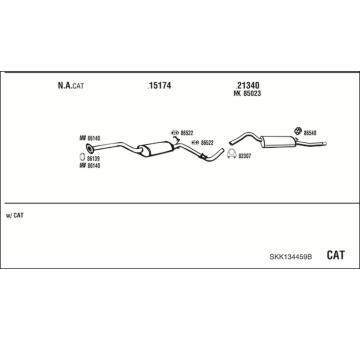 Výfukový systém WALKER SKK134459B