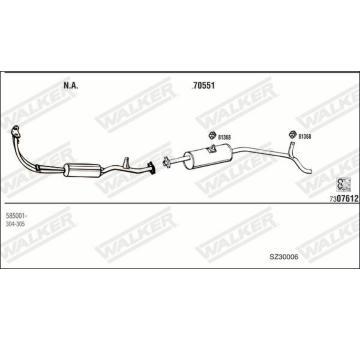 Výfukový systém WALKER SZ30006
