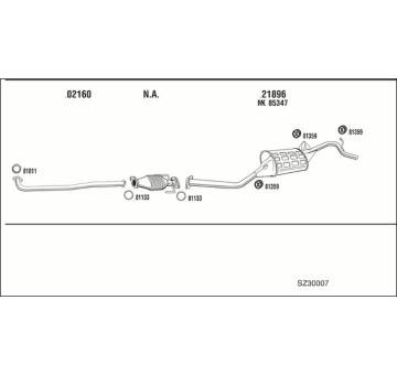 Výfukový systém WALKER SZ30007