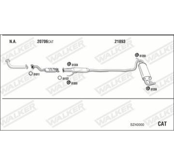 Výfukový systém WALKER SZ40000