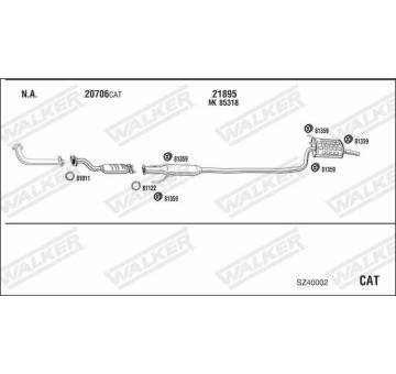 Výfukový systém WALKER SZ40002