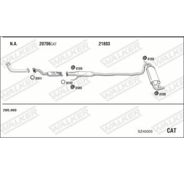 Výfukový systém WALKER SZ40003