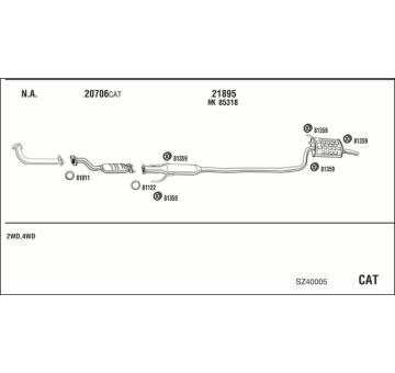 Výfukový systém WALKER SZ40005