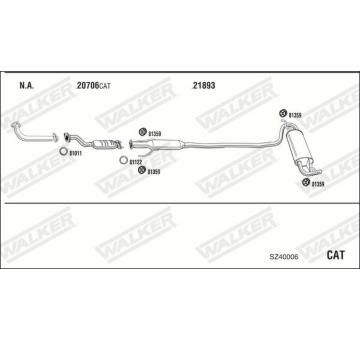 Výfukový systém WALKER SZ40006