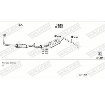 Výfukový systém WALKER SZ41301