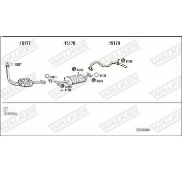 Výfukový systém WALKER SZ45001