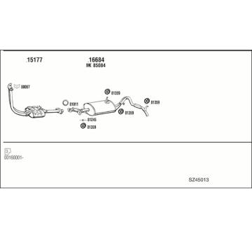 Výfukový systém WALKER SZ45013
