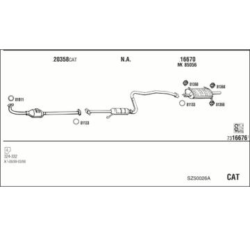 Výfukový systém WALKER SZ50026A